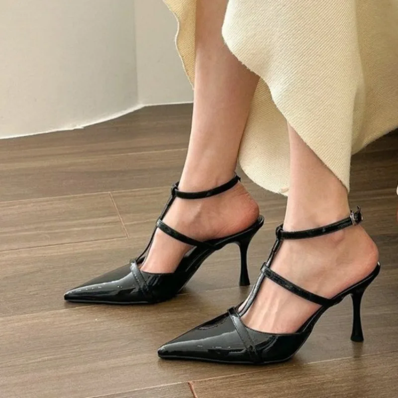 2024 High Quality Women's Shoes Slingbacks Women's High Heels Fashion Solid Party Pumps Women Sexy Pointed Toe High Heelszapatos