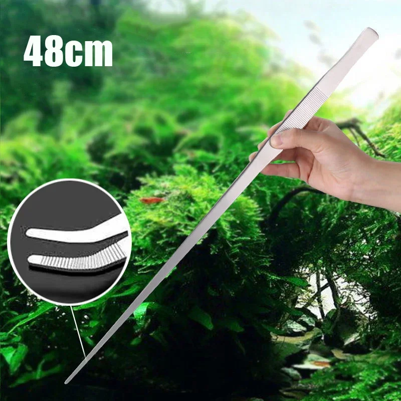 Multifuctional Long Tongs Stainless Non-sliSteel Elbow Tweezers Aquarium Clip Long Tongs Medical Tweezers Forceps Home Supplies