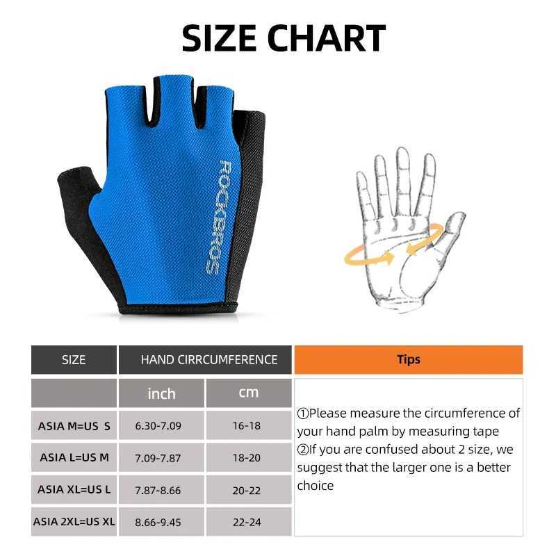 ROCKBROS Cycling Gloves Half Finger Sport Gloves Breathable Summer MTB Mountain Outdoor Fitness Mittens Bicycle Glove Equipment Y240914