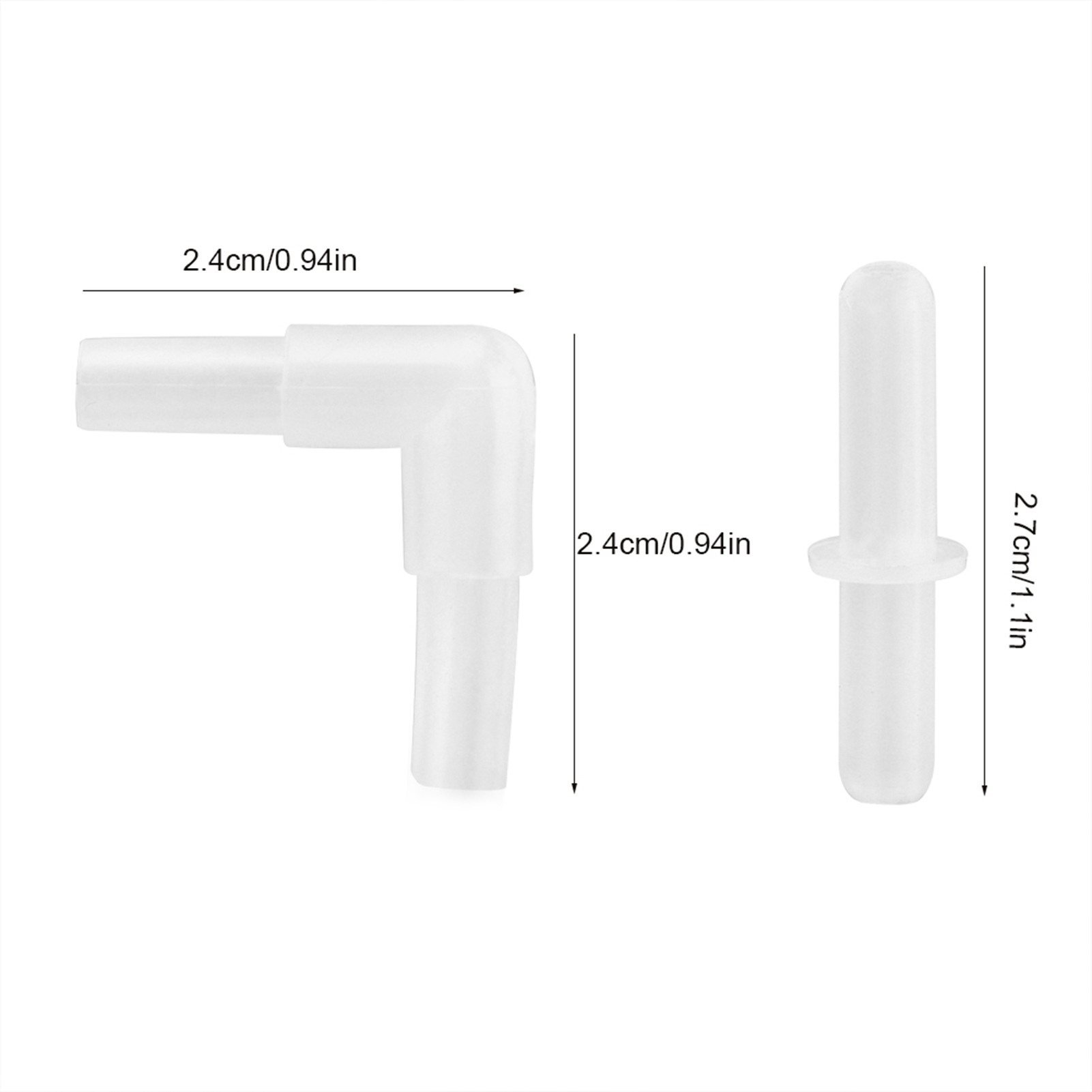 Aquarium Air Valve Connector, Plastic Inner Tube, 10 Right Angle Elbows, 10 Straight Passes