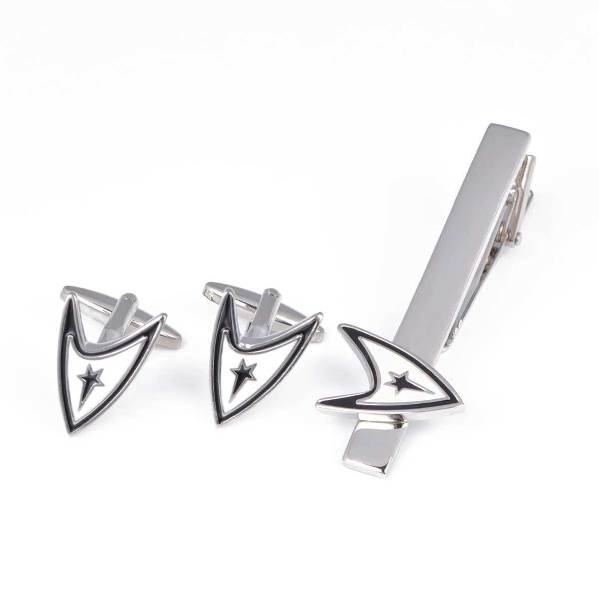 Star Tie Clips Cufflinks Sets High-end Mens Gifts Business Banquet Party Suit French Shirt Buttons Trendy Cuff Links SetX240914