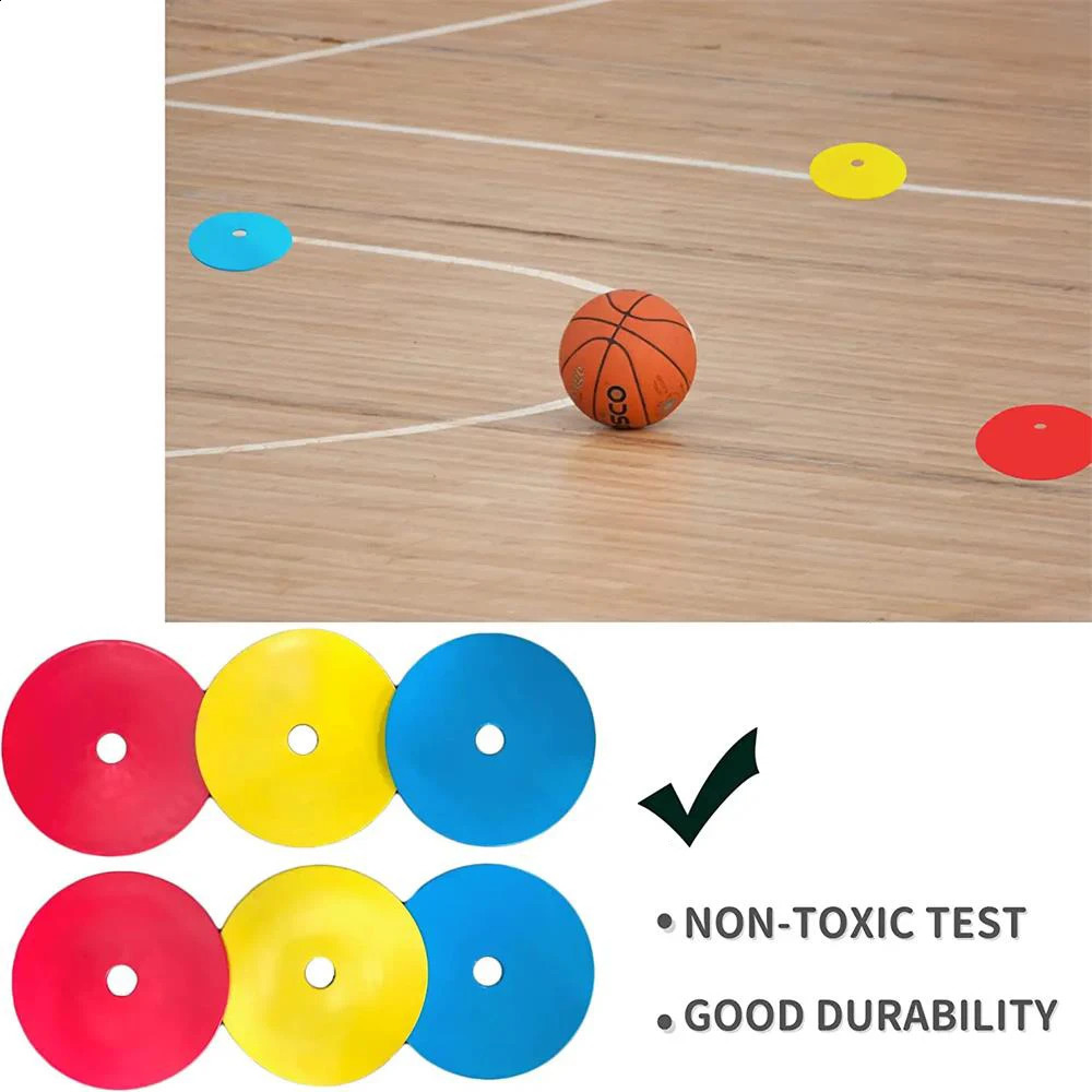 10pcs Soccer Flat Cones Marker Disc High Quality Football Basketball Training Aids Sports Training Equipment Accessories 240914