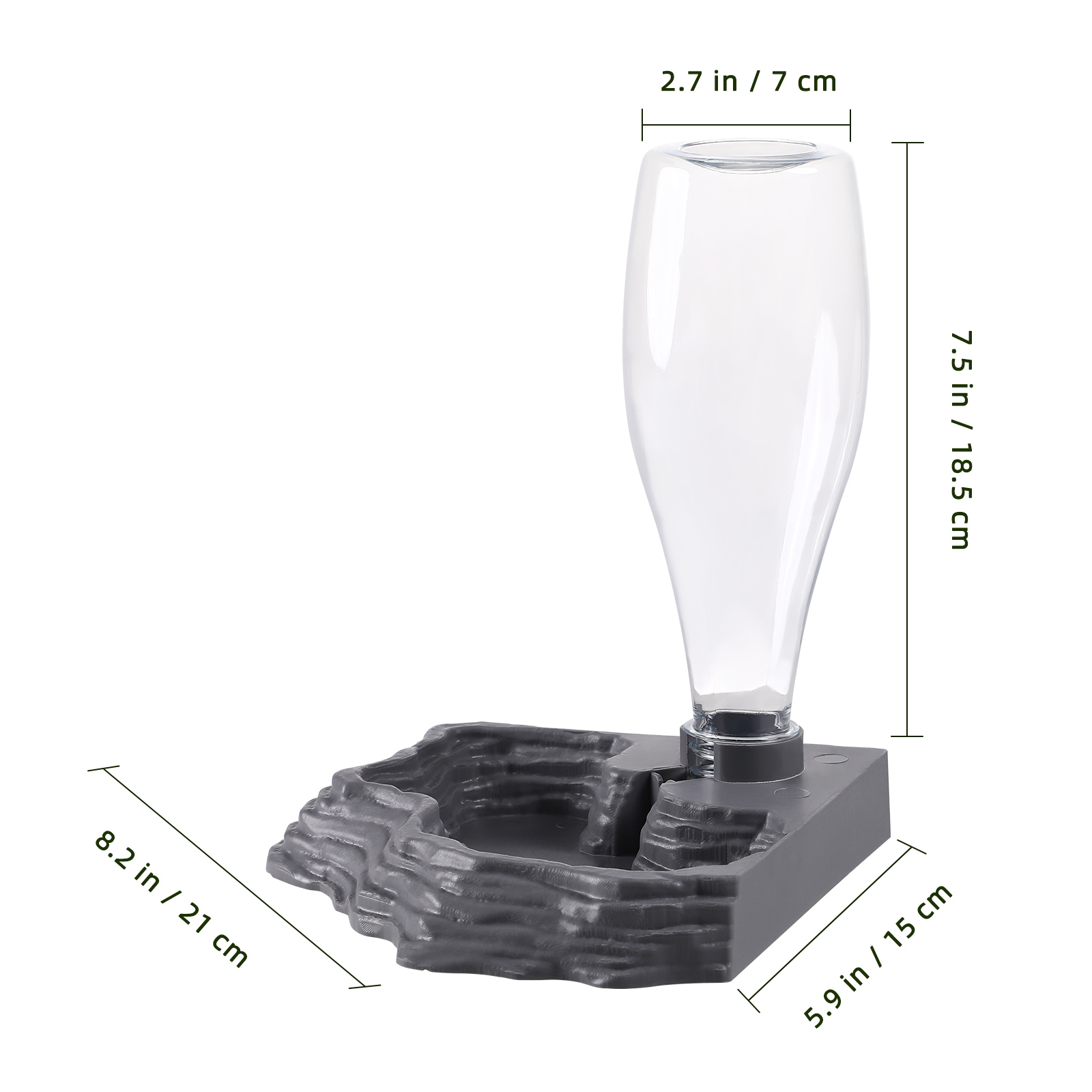 Turtle Terrarium for Toy Animals Reptile Water Fountain Pet Bowls Tortoise Dish Bearded Dragon Accessories Tank