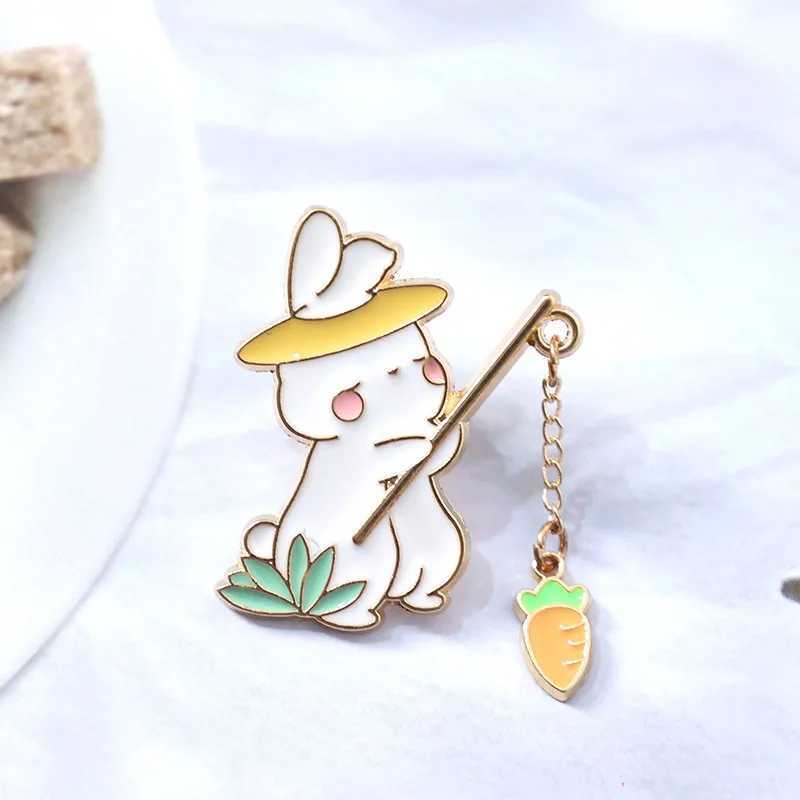 New Fashion Creative Cat Fishing Design Metal Enamel Brooch Cartoon Cute Animal Badge Pin Best Friend Gift Jewelry AccessoriesX240914