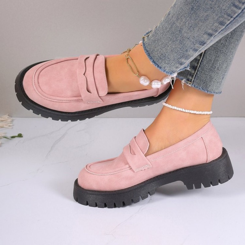 Size Loafers: Plus British Style Platform Shoes for Office Ladies 4