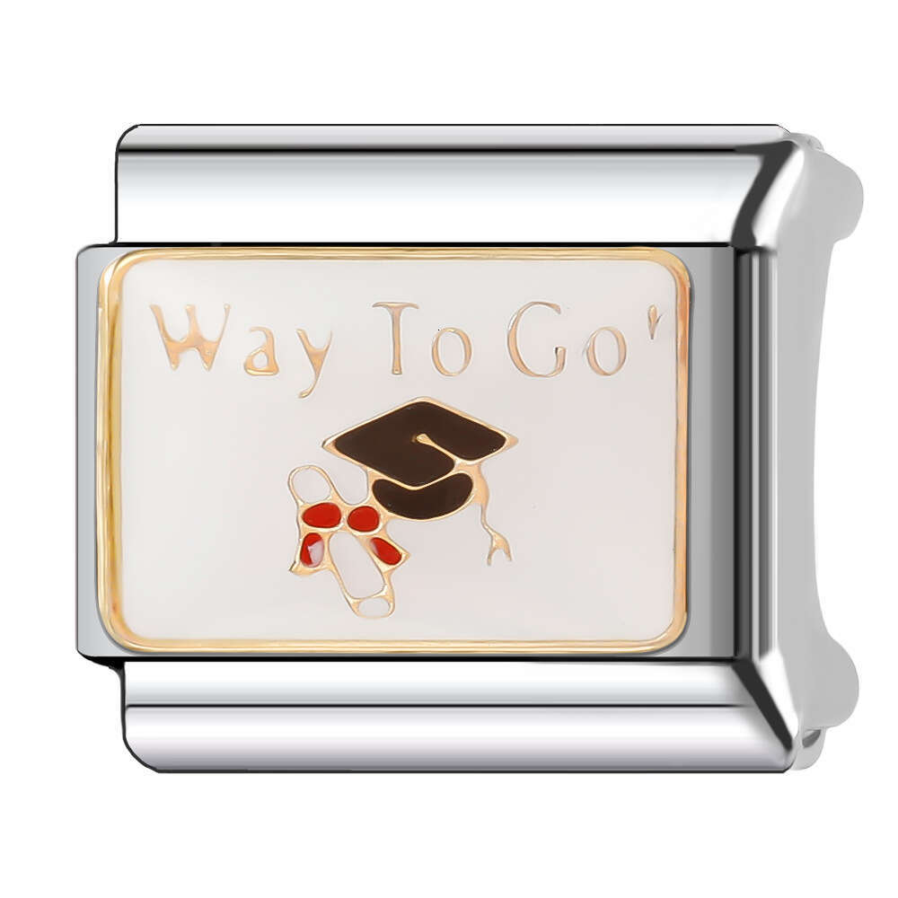 New Women's Gift arrow heart Bead Italian Charms Links Bangle Beads Fit 9mm Stainless Steel Bracelet Making DIY For Women Accessories Fashion Jew