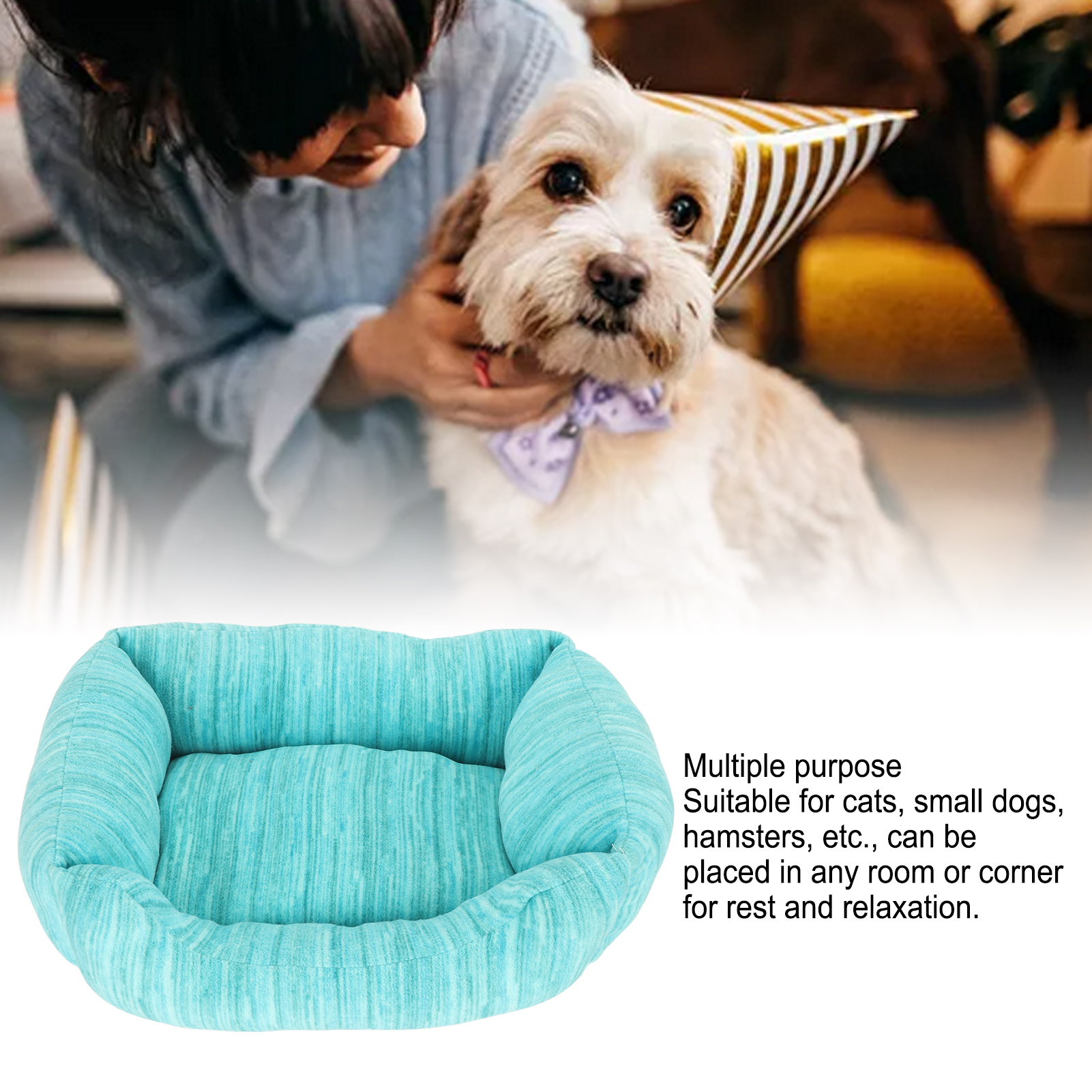 Soft Skin Friendly Flannel Sofa Bed for Puppy, Cat Cusion Bed, Sponge Padding, Sleeping Sofa for Relax Rest