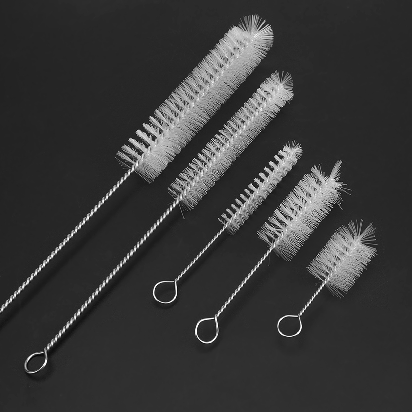 Stainless Steel Washing Brush for Aquarium, Fish Tank Filter, Water Pump Tube, 5Pcs