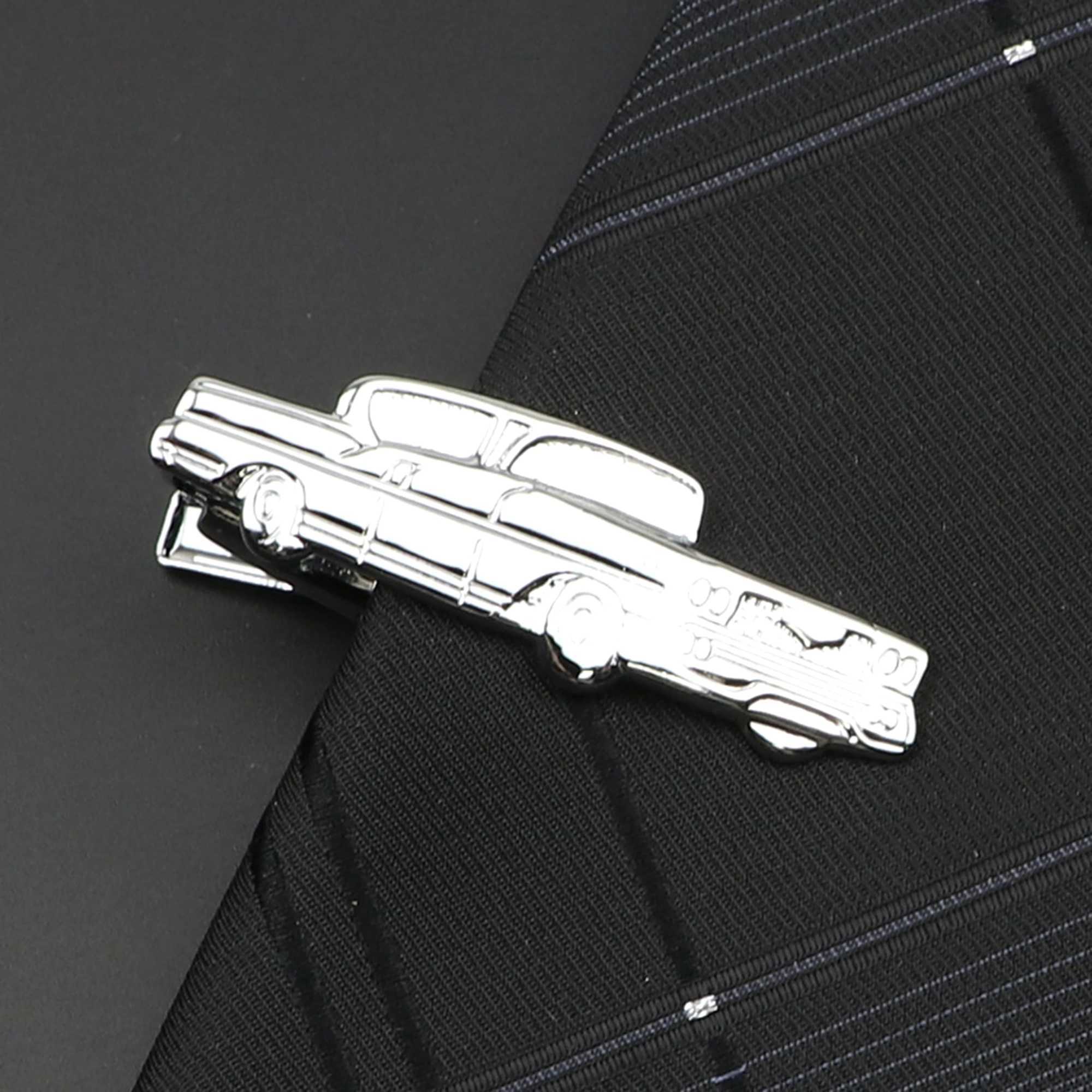 1PC Chrome Stainless Tie Clip For Men Pen Glasses Car Moustache Fork Spoon Shape Metal Necktie Clasp Wedding Party AccessoriesX240914