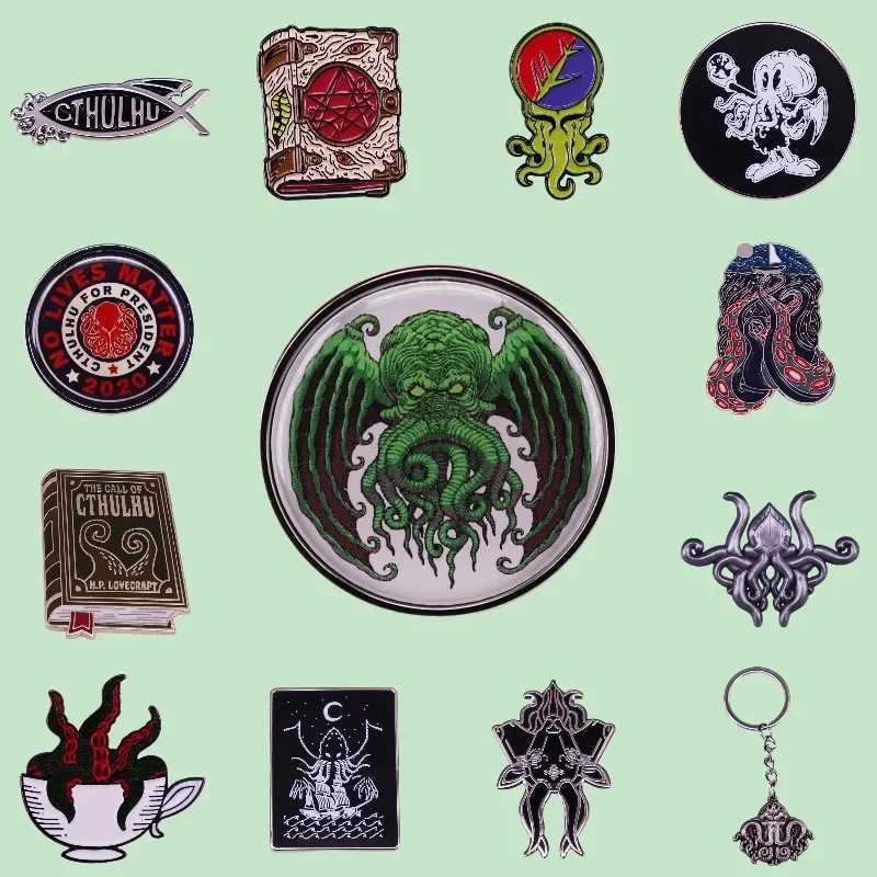 Superior Quality Octopus Tentacles Fiction Game Exaggerated Horrific Metal Enamel Pin Lapel Badge Brooch Jewelry Gift For FriendX240914