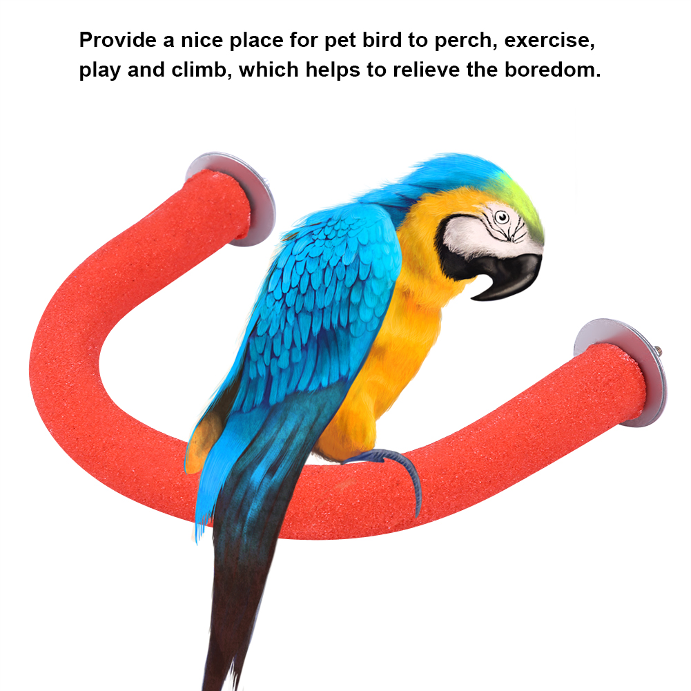 Rough Surfaced Wooden Perch Stand, Rack Cage Toy, Parrot, Pet, Bird, Beak Paw Grinding