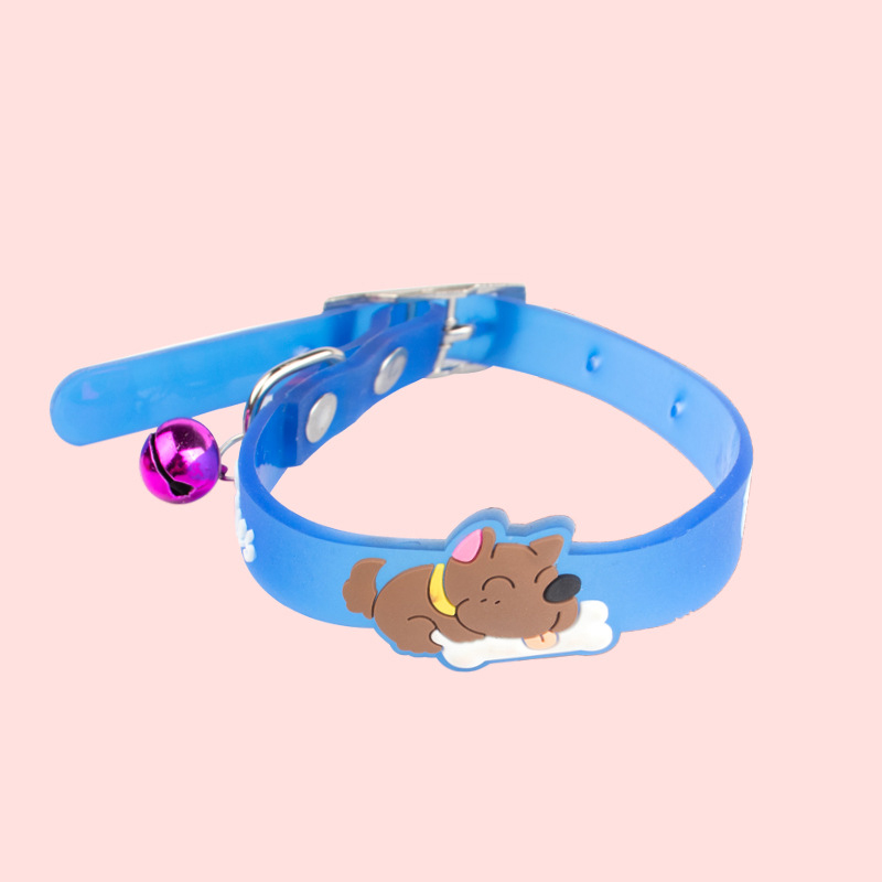 Breakaway Cat Collar with Bells,Soft Rubber Kitten Collars,Safety Adjustable Buckle,Lightweight Cute Cotton Pet Collar for Cats