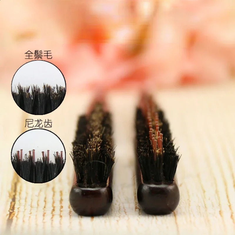 Professional Salon Teasing Back Hair Brushes Boar Bristle Wood Slim Line Comb Hairbrush Hairdressing Styling Tools DIY 240911