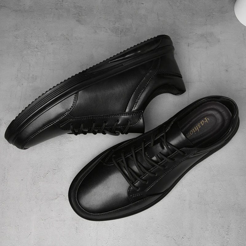 2024 New Luxury Casual Shoes Outdoor Men Outdoor Antiskid Sneakers Tenis Masculino Skateboard Shoes Brand Genuine Leather Flats