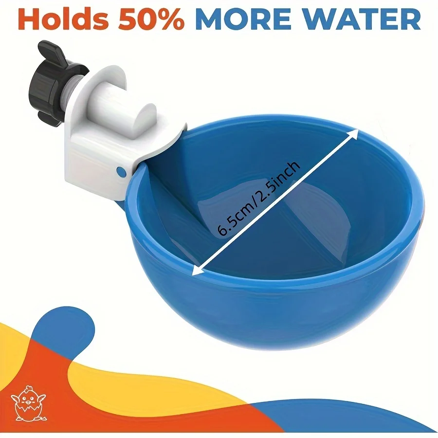 10Pcs Chicken Feeder Bird Water Dispenser Plastic Poultry Water Supply Device Automatic Chicken Drinker Bowl Duck Drinking Cup