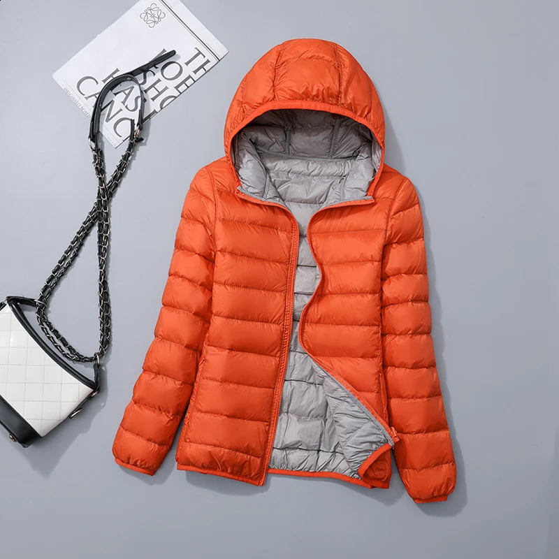 womens thin down jacket white duck down jacket autumn and spring warm jacket portable jacket Chaqueta De Plumas jacket 240913