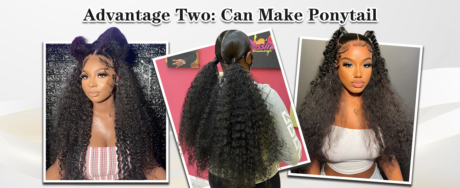 15A Full Lace Wigs Human Hair Wigs HD Transparent Handmade Invisible Lace front Pre Plucked 180% Density Brazilian Kinky Curly Wigs