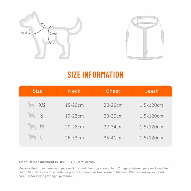 Dog Harness and Leash Adjustable Printed Pet Harness Mesh Breathable with 120cm Long Leash for Cat & Puppy Outdoor Dog Walking