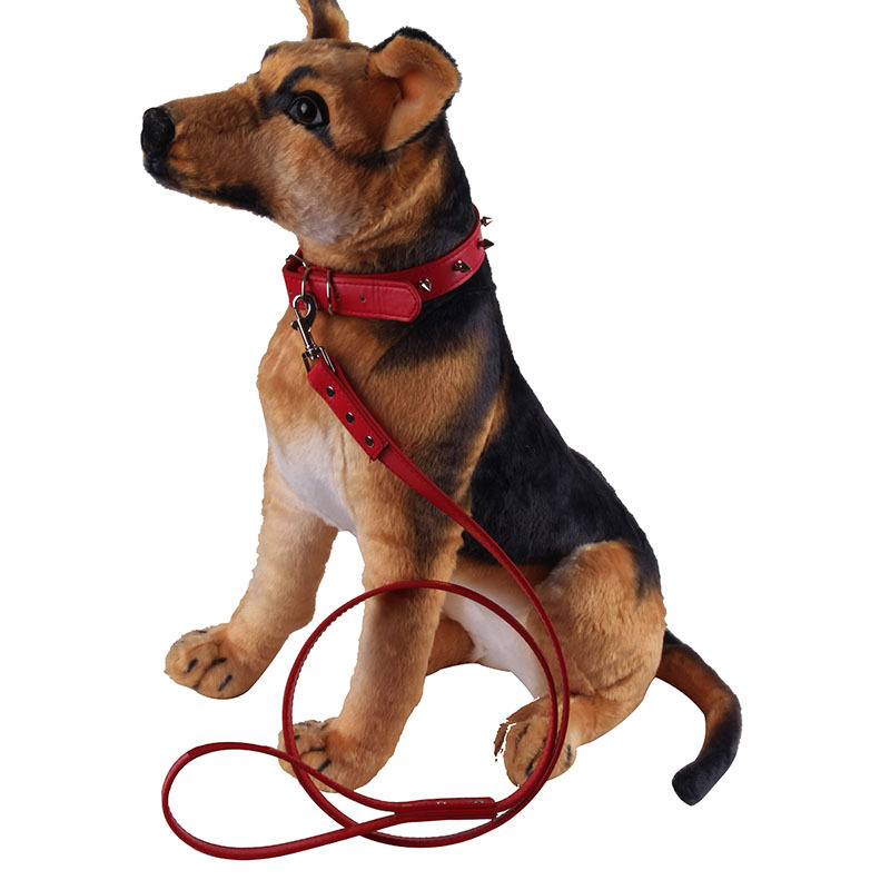 Spiked Studded Leather Dog Collar Rivet PU Leather Dog Collar for Pit Bull,Durable Leather Cat Collar for Small Medium Large Pet