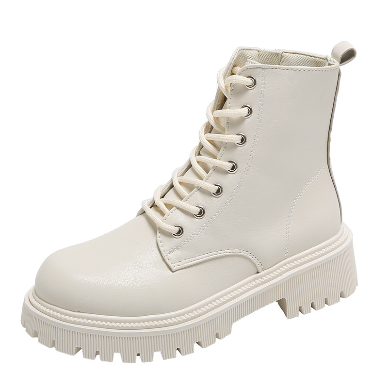 Women's British style motorcycle thick soled Martin boots thin and autumn/winter velvet style sweet and cool short boots