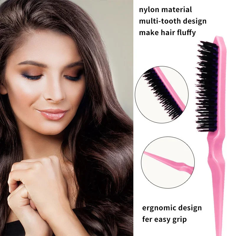 310pcs Hair Styling Comb Set Teasing Brush Triple Rat Tail Combs Edge Tools Braid Tool Loop 240911