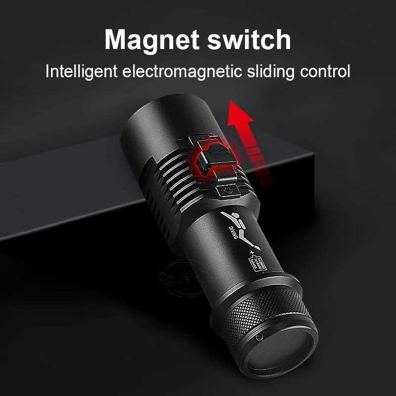 10000LM XHP160 LED High Power Diving Torch IPX8 Professional Diving Flashlight 5000mAh Underwater Lantern Scuba Waterproof Lamp Y240913