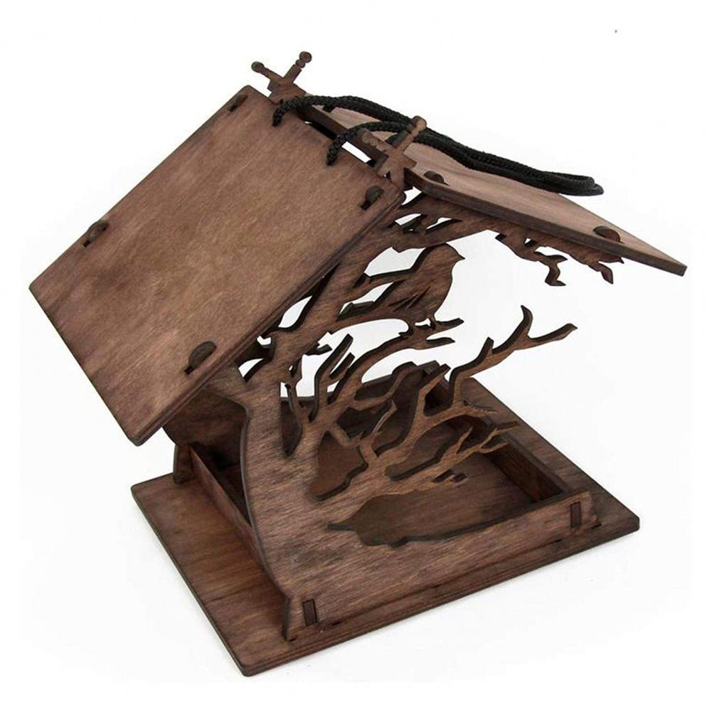 2025 new Wooden Feeder Diy Outdoor Hanging Assembled Bird Cage House Pet Supplies For Garden Yard Decoration Accessories