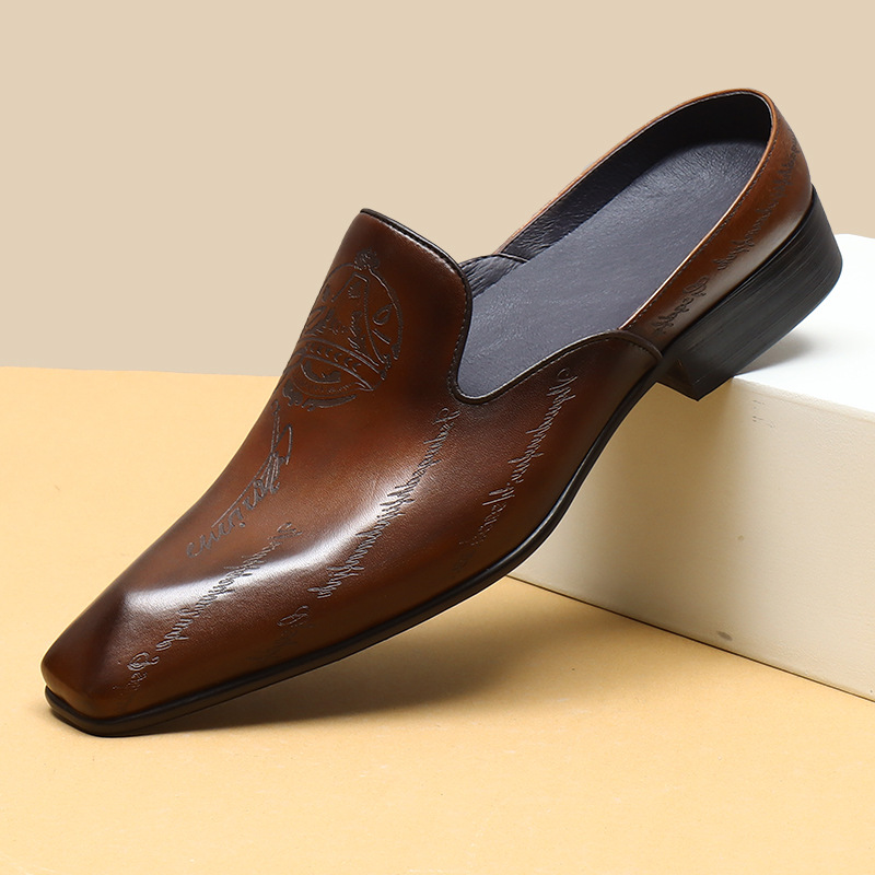 Italian Luxury Men's Slippers Genuine Leather Loafers Men Moccasins Casual Non-slip Man Shoes Summer Fashion Half Shoes For Men