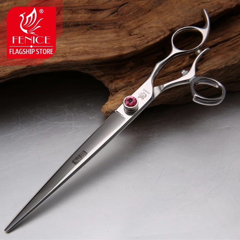Fenice Professional 7.0 /8.0 inch 360° rotating handle pet grooming scissors dog cutting straight grooming shears