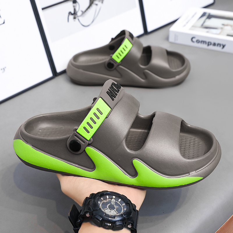 New Men's Outdoor Sandals Slippers Beach Comfortable Thick Sole Clogs Men Casual Shoes Garden Shoes Men Beach Sandals 45 46