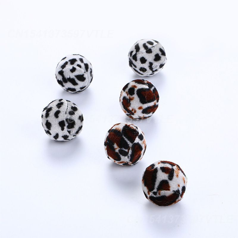 1~5PCS Cat Ball Cat Toys Interactive Plush Leopard Print Fetch Balls Training Dog Pet Funny Bell Ball Cats Kitten Kitty Pet