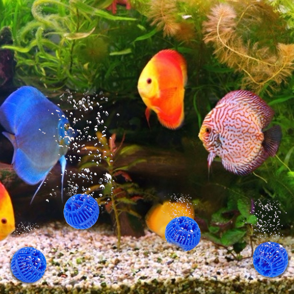 Aquarium Filtering Material, Biologic Filter Media Balls, Reusable, Freshwater, Seawater