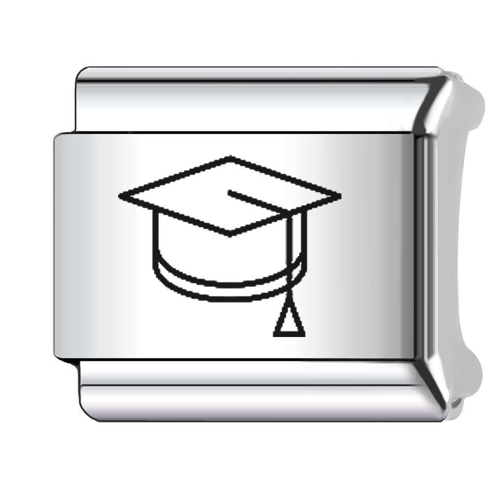 New Women's Gift Stationery book pen Bead Italian Charms Links Bangle Beads Fit 9mm Stainless Steel Bracelet Making DIY For Women Fashion Jewelry