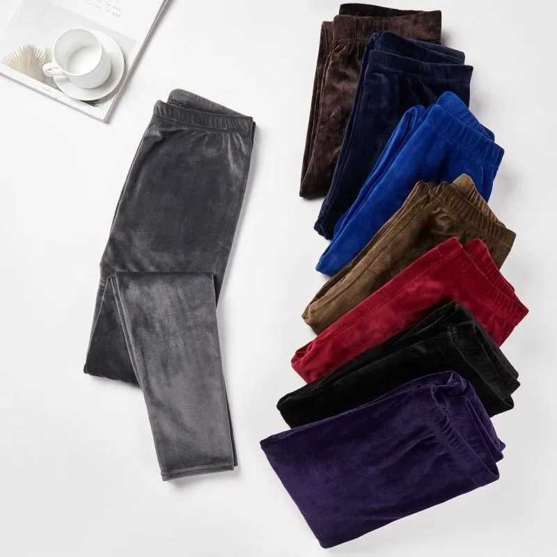 Autumn Winter New Women Leggings Double Sided Velvet Keep Warm Elasticity Slim High Waist Solid Color Legging Trousers SA422X240914