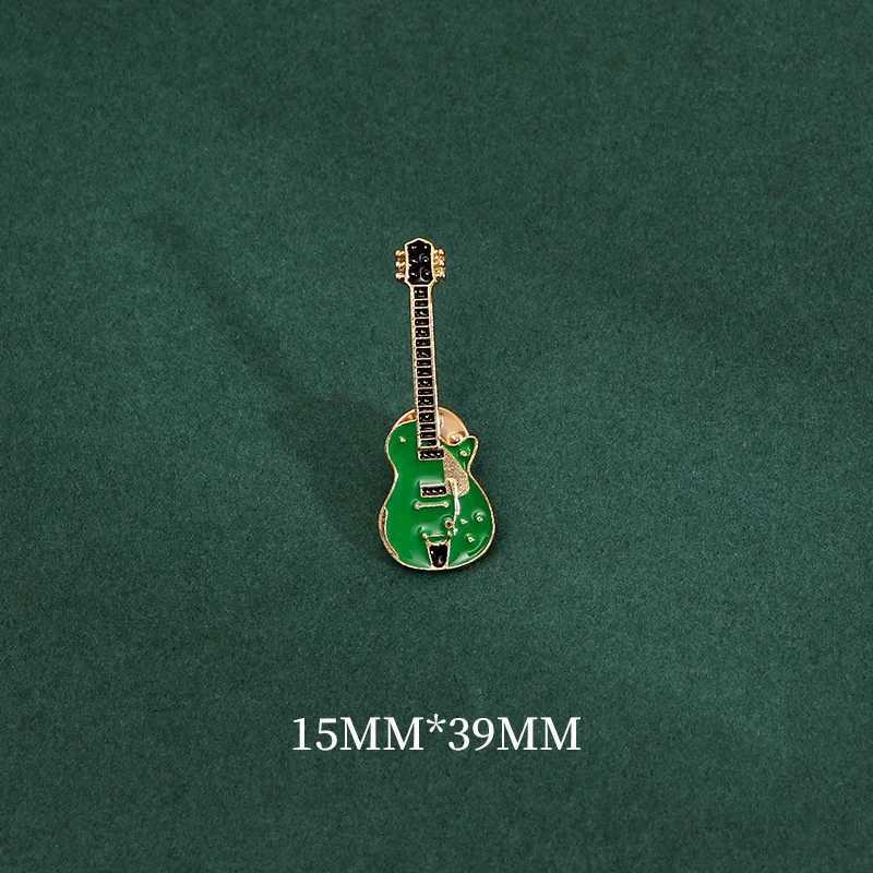 Vintage Metal Enamel Guitar Brooch for Men Women Musical Instrument Electric Guitar Badges Pins Fashion Personality Jewelry GiftX240914