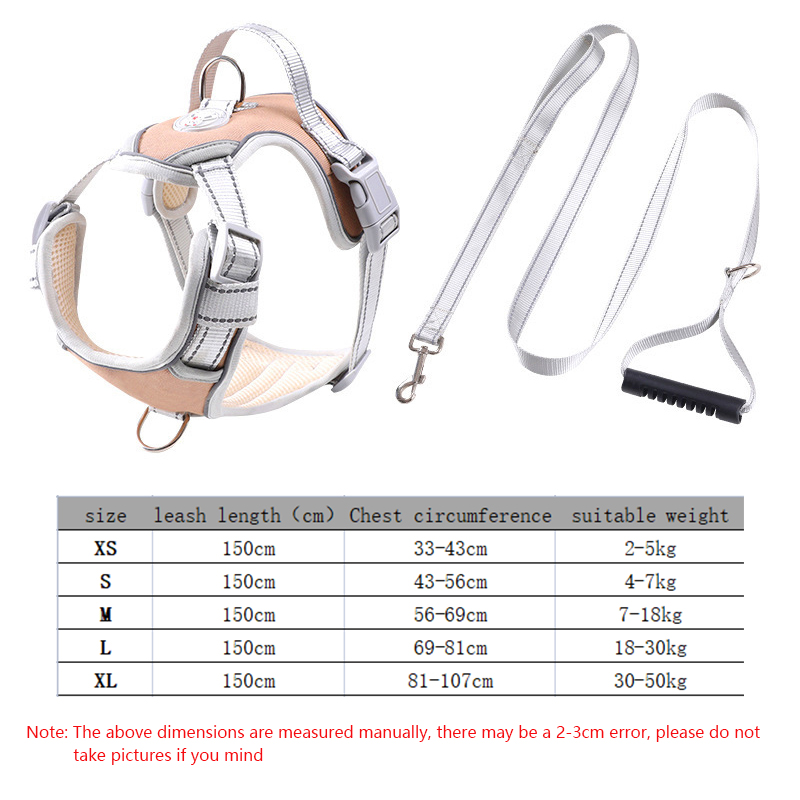 Dog Harness & Leash Set,No Pull Reflective Adjustable Pet Harness,Dog Vest Harness with Easy Control Handle for Medium Large Dog