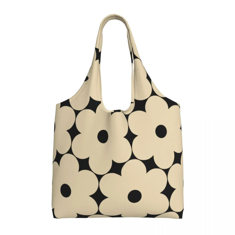 Shopping Bags Custom Reusable Print Orange Orla Kiely Bag Women Canvas Shoulder Tote Portable Groceries Shopper Handbags