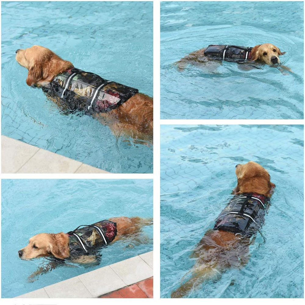 Dog Life Jacket Dog Life Vest for Swimming Boating Adjustable Puppy Pet Life Jacket Buoyancy Cat Dog Swimming Vest for Cats Dogs