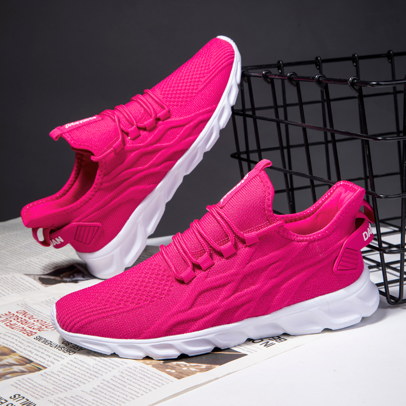 Fujeak Casual Lightweight Flats Plus Size Mesh Sneakers Unisex Footwear Breathable Women Shoes Non-slip Minimalism Running Shoes