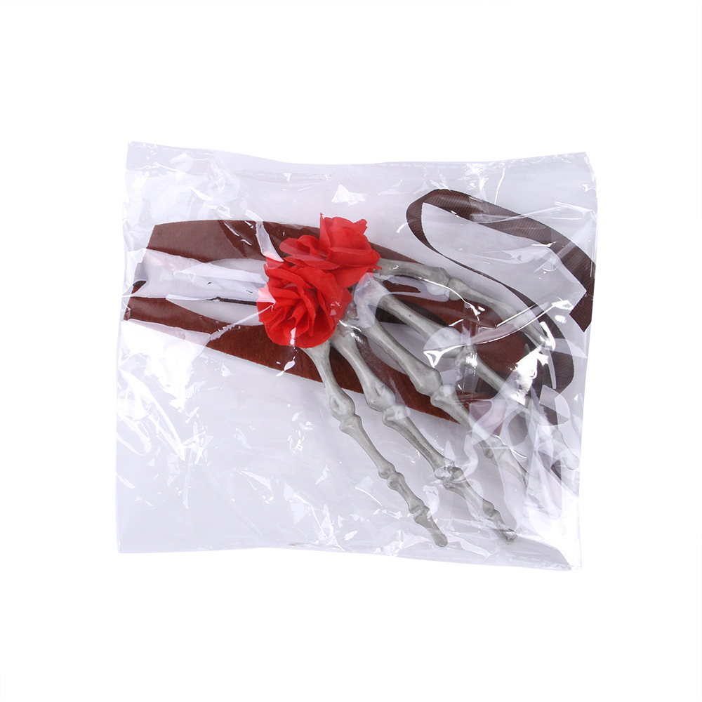 Halloween Pet Headdress Bone Hand Funny Flower Cat and Dog Decoration Teddy Cat Dress Up Daily Funny Headgear Supplies for Cats