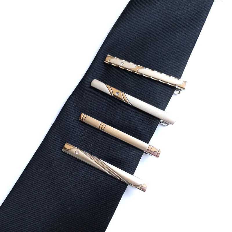 Simple Versatile Tie Clip Pin Clasp Silver Color Male Casual Wedding Business Necktie Clips Clasp Metal for Men WomanX240914