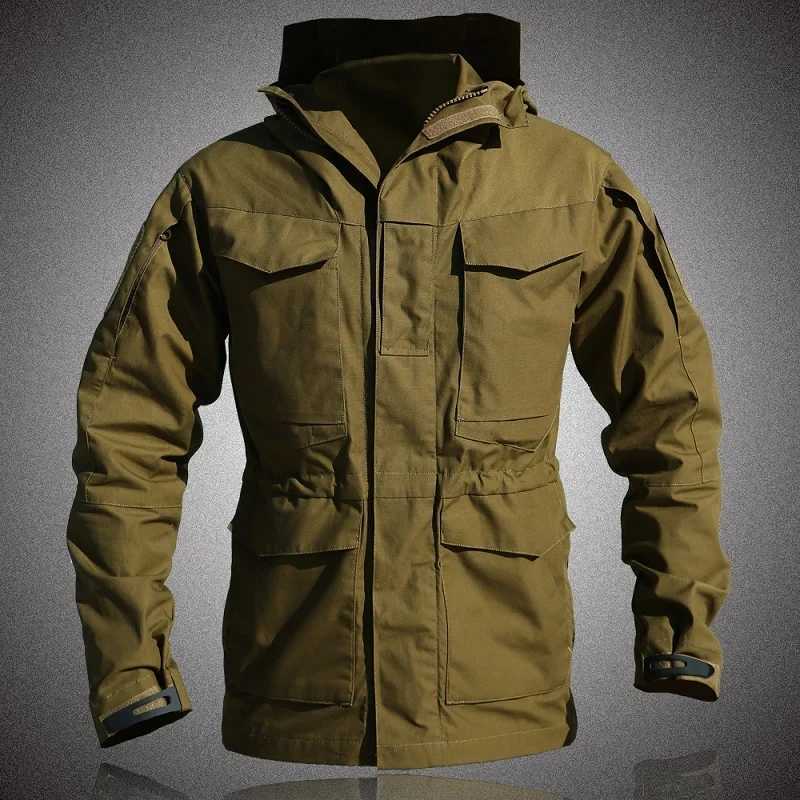 M65 British US Army casual tactical windproof mens waterproof flight pilot jacket hooded military field jacket winter autumn W240914