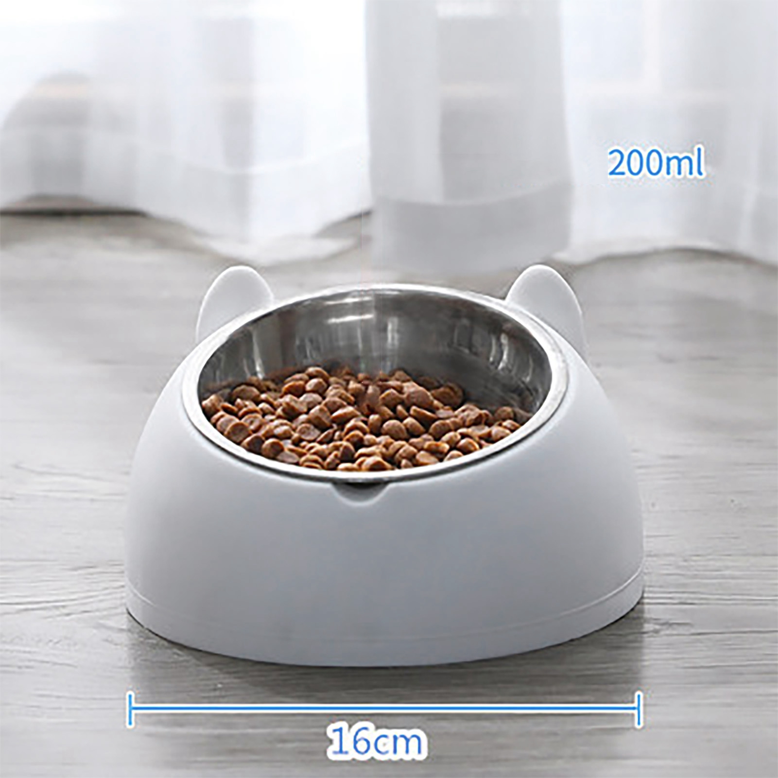 Feeder For Cats Pet Food Water Bowl Stainless Steel Detachable Cartoon Shape Dog Cat Feeding Bowlblack Cat Shape
