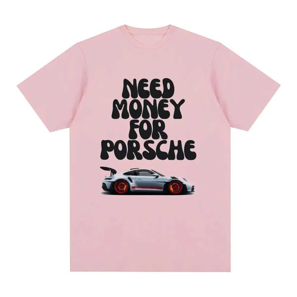 New Money Needed Retro Mens T-shirt Letter Funny Fashion Harajuku 100 Cotton Mens T-shirt New T-shirt Womens Top CL240913