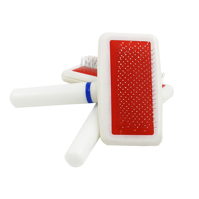 Pet Stainless Steel Combs White Round Head Cat And Dog Detangling Brush Air Bag Needle Fur Brushes Grooming Tools Hair Removal
