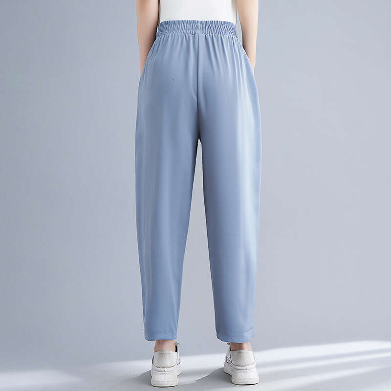 150Kg Large Size Women's Loose High Elastic Waist Sports Casual Pants Hip 170 Black Blue Apricot 6Xl 7Xl 8Xl 9Xl