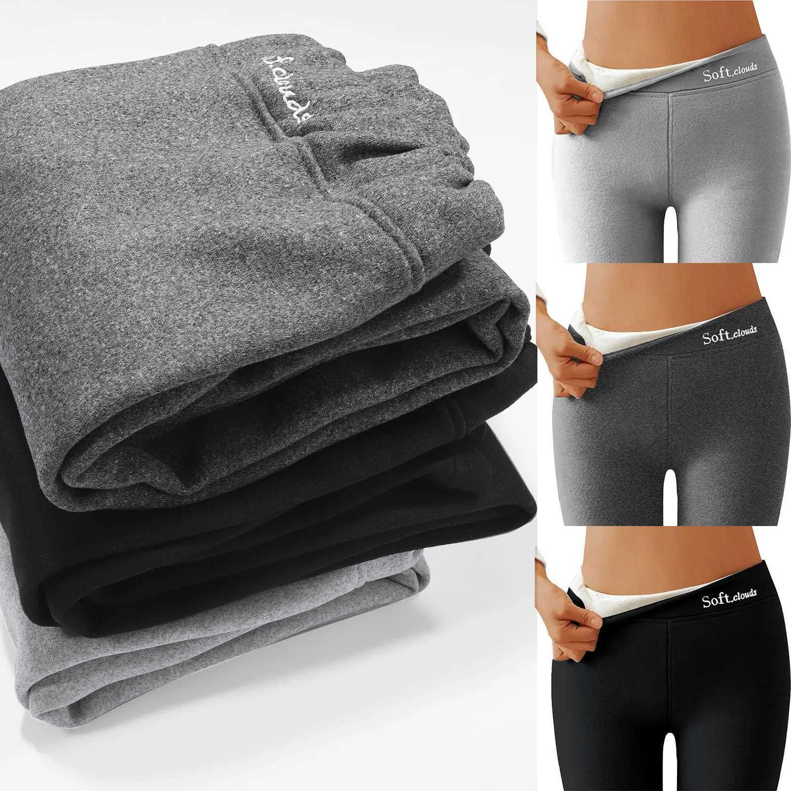 Winter Fleece Lined Leggings Women High Waist Velvet Keep Warm Pants Solid Comfortable Stretchy Thermal Tights Plus Size LegginsX240914