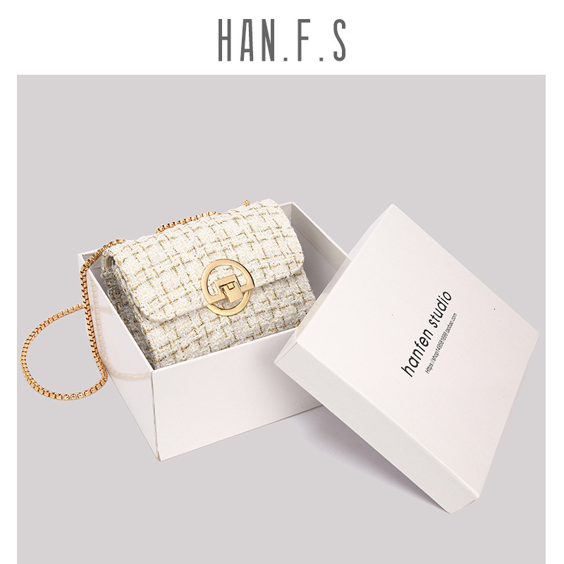 Crossbody Women's Trendy Bag: Stylish Wool Designer Chain Hot Shoulder Handbag For 2024 Bag: