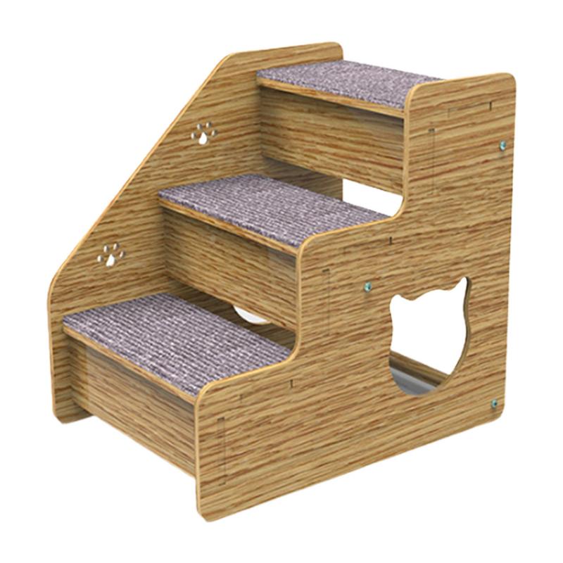 Pet Stairs For Couch 3-Steps Dog Steps For Medium/Small Dogs Old Cats Non-Slip Pets Steps Dog/Cat Ladder For Beds Cars