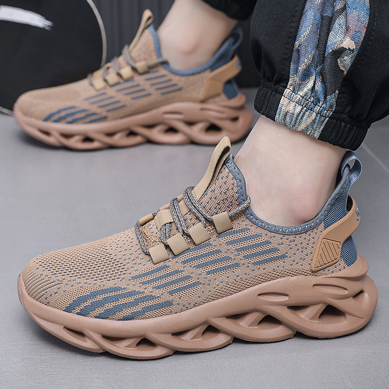 48 49 50 Extra size mesh breathable flying woven Sports casual twist sole lightweight running shoes for men